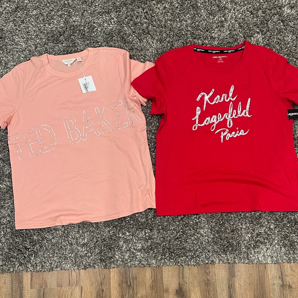 Ted Baker Pink and Red Short Sleeve Tees